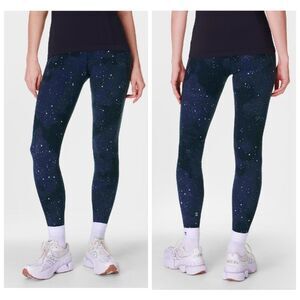 Sweaty Betty Power 7/8 Workout leggings Size 4 Ditsy Star space galaxy‎ print